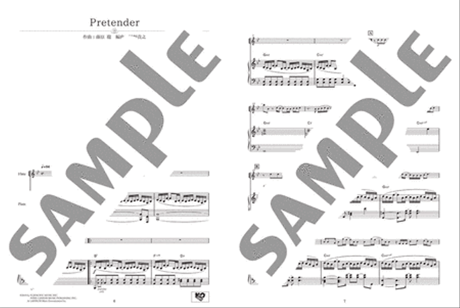 Standard J-Pop and Classical Repertoire for Flute and Piano Flute Solo scores gallery preview page 2