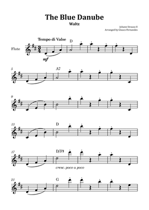 The Blue Danube - Flute Solo and Chord Notations