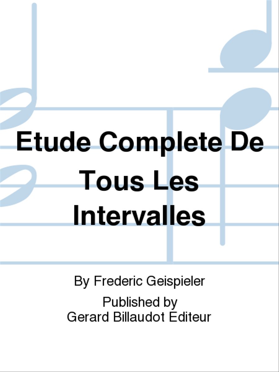 Etude Complete De Tous Les Intervalles B-Flat Clarinet scores gallery preview page 1