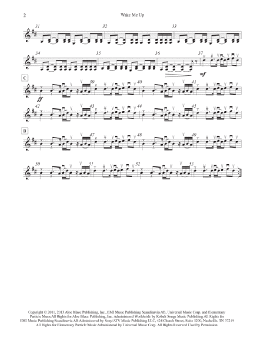 Wake Me Up Set of Parts scores gallery preview page 4