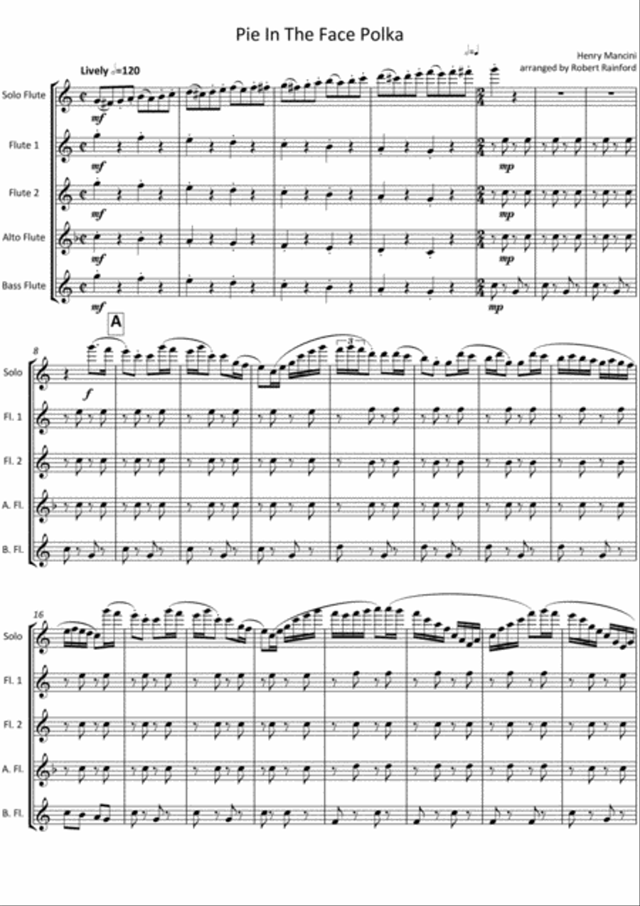 Pie In The Face Polka Flute Solo scores gallery preview page 2