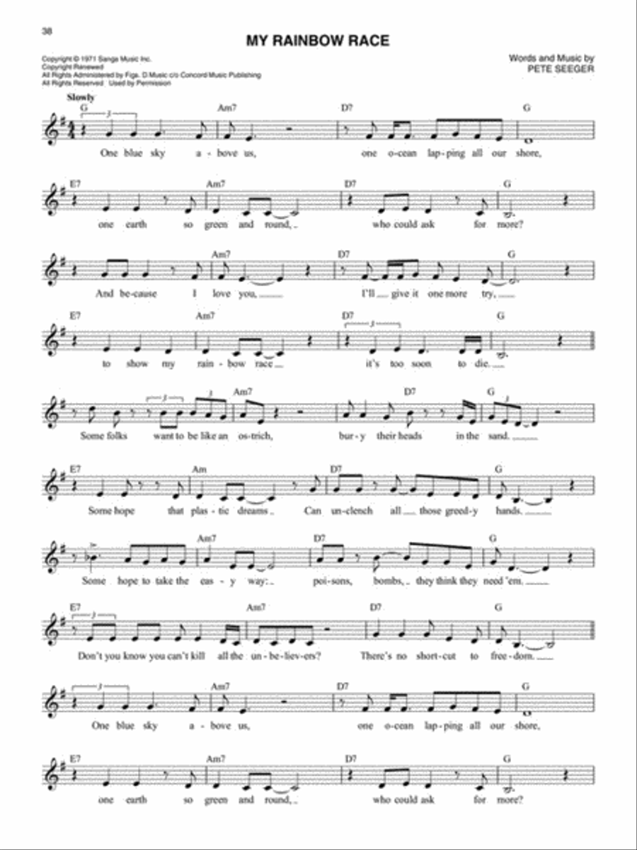 Pete Seeger Centennial Songbook Voice scores gallery preview page 4