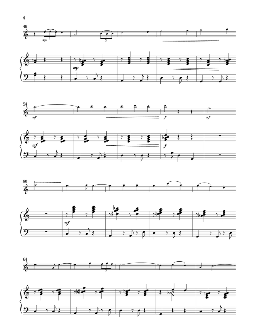 The Christmas Waltz Flute Solo scores gallery preview page 4