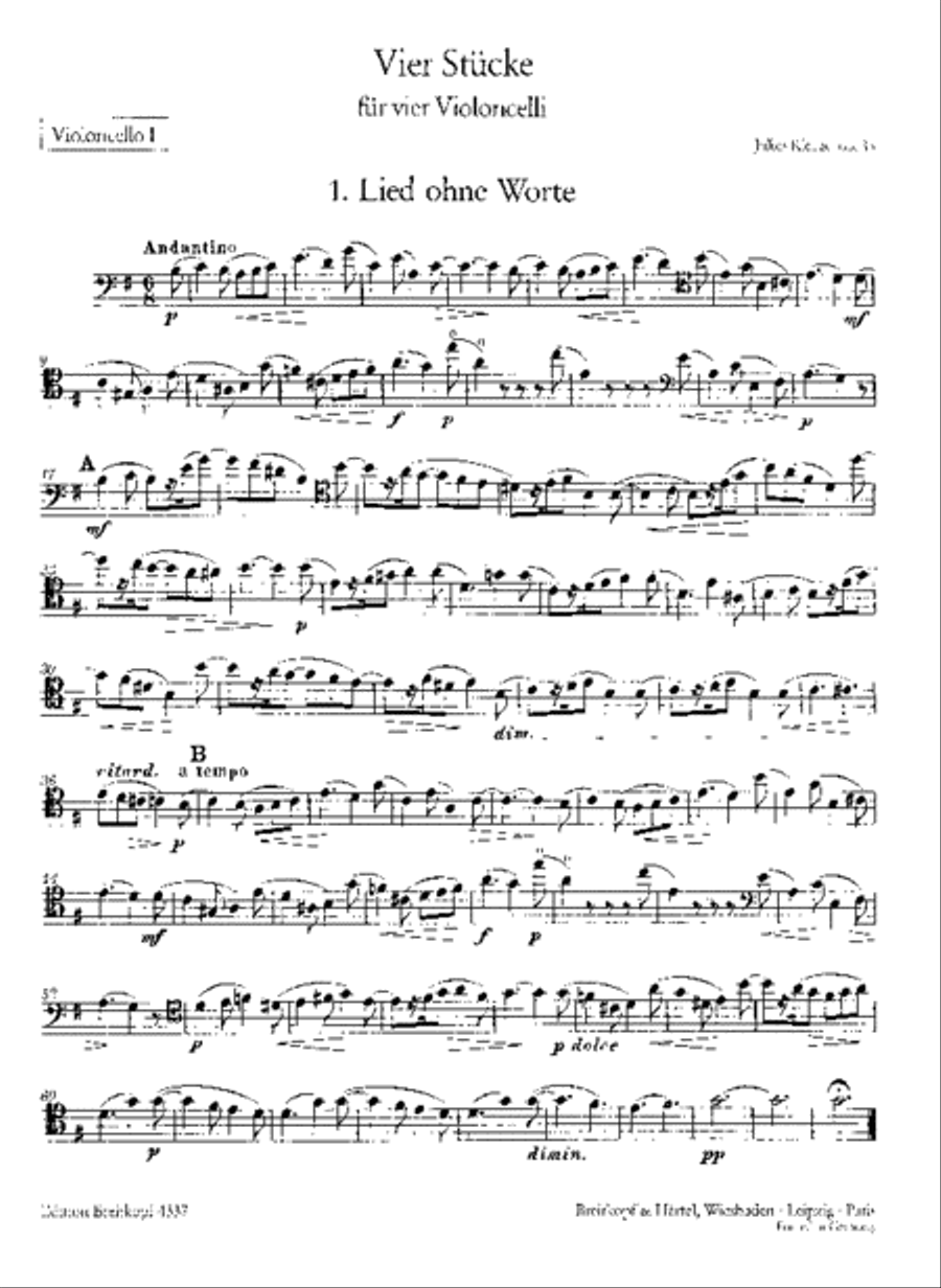 4 Pieces Op. 33 4 Pieces Op. 33 Cello scores gallery preview page 2