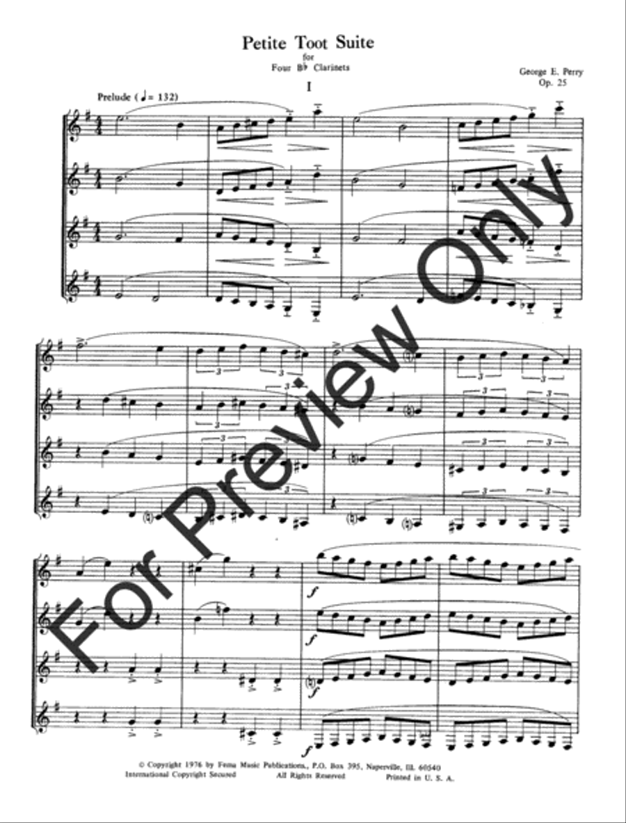 Petite Toot Suite B-Flat Clarinet scores gallery preview page 3
