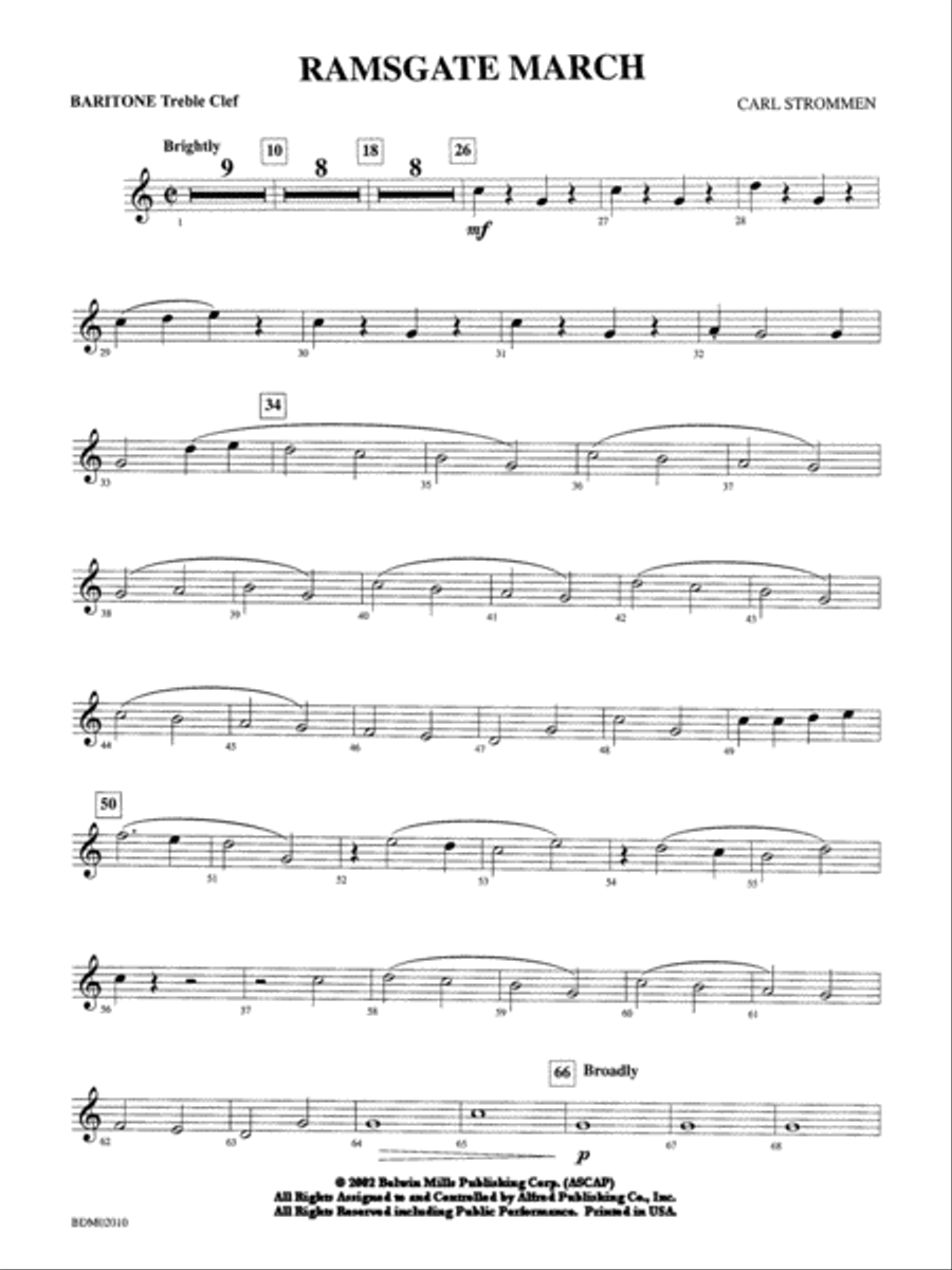 Ramsgate March: Baritone T.C. Concert Band scores gallery preview page 1