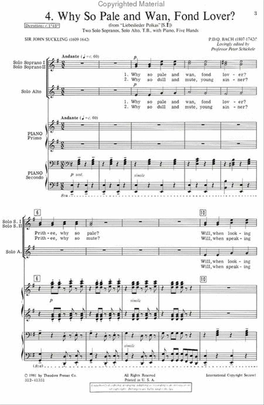 Liebeslieder Polkas, S. 2/4 SSATB scores gallery preview page 2