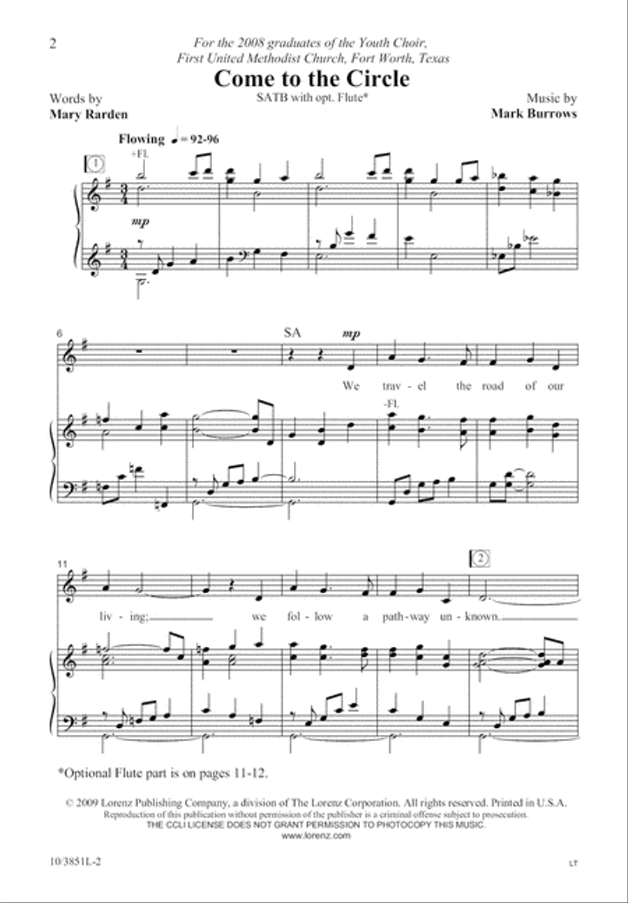 Come to the Circle 4-Part scores gallery preview page 2