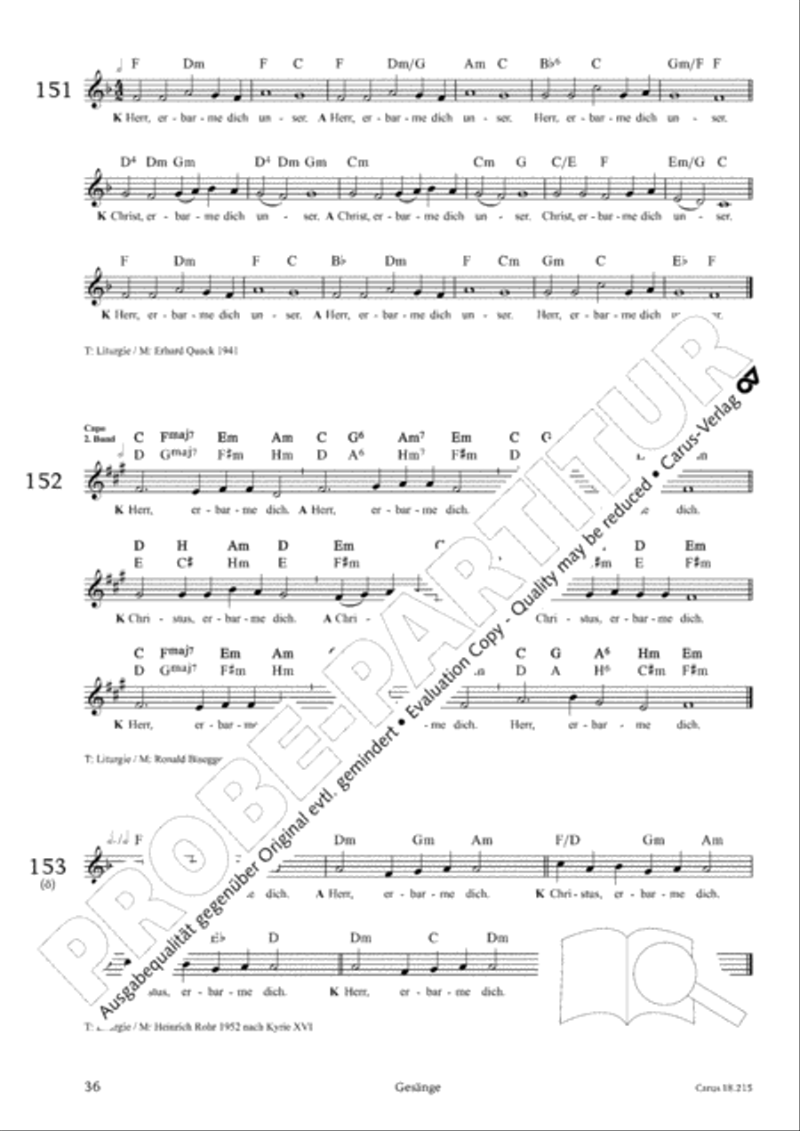 Gitarrenbuch zum Gotteslob Guitar scores gallery preview page 34
