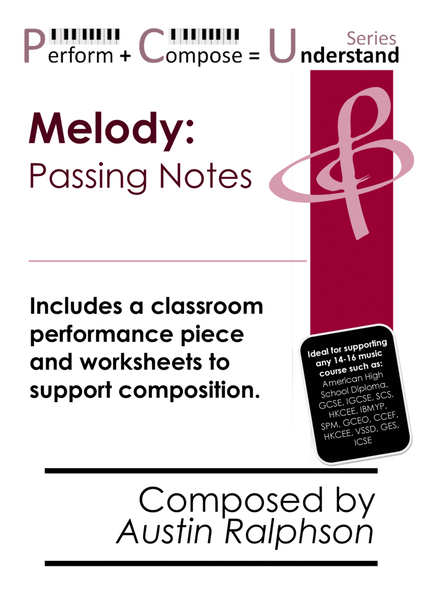 Melody: Passing Notes educational pack - Perform Compose Understand PCU Series image number null