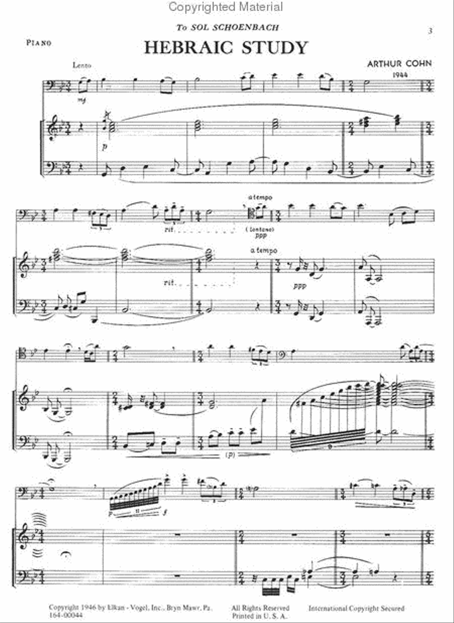 Hebraic Study Chamber Music scores gallery preview page 2