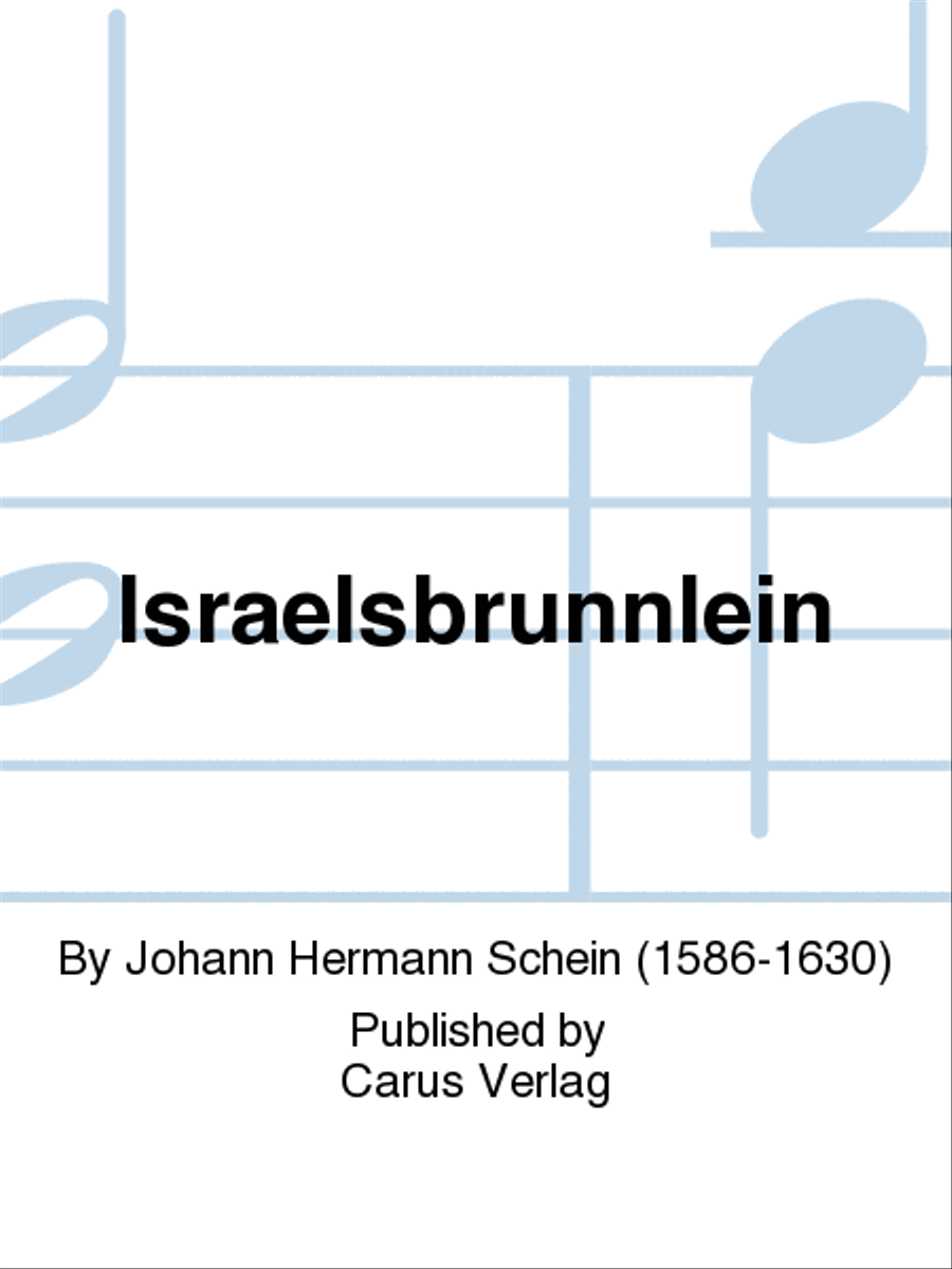 Schein: Israelsbrunnlein. Fontana d'Israel. Complete edition Choir scores gallery preview page 1