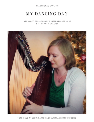 Book cover for Tomorrow Shall Be My Dancing Day - late intermediate harp