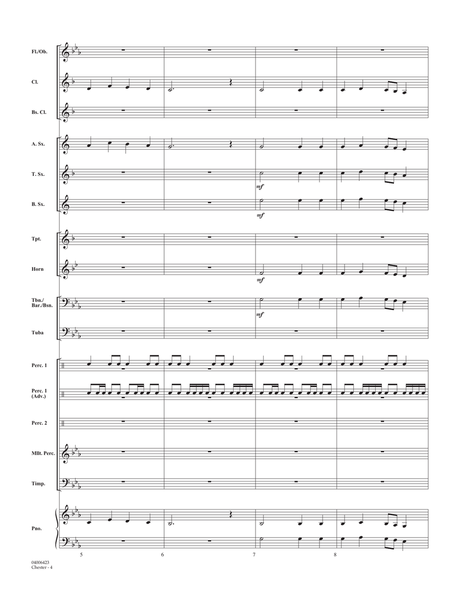 Chester (arr. Michael Sweeney) - Conductor Score (Full Score) Concert Band scores gallery preview page 3