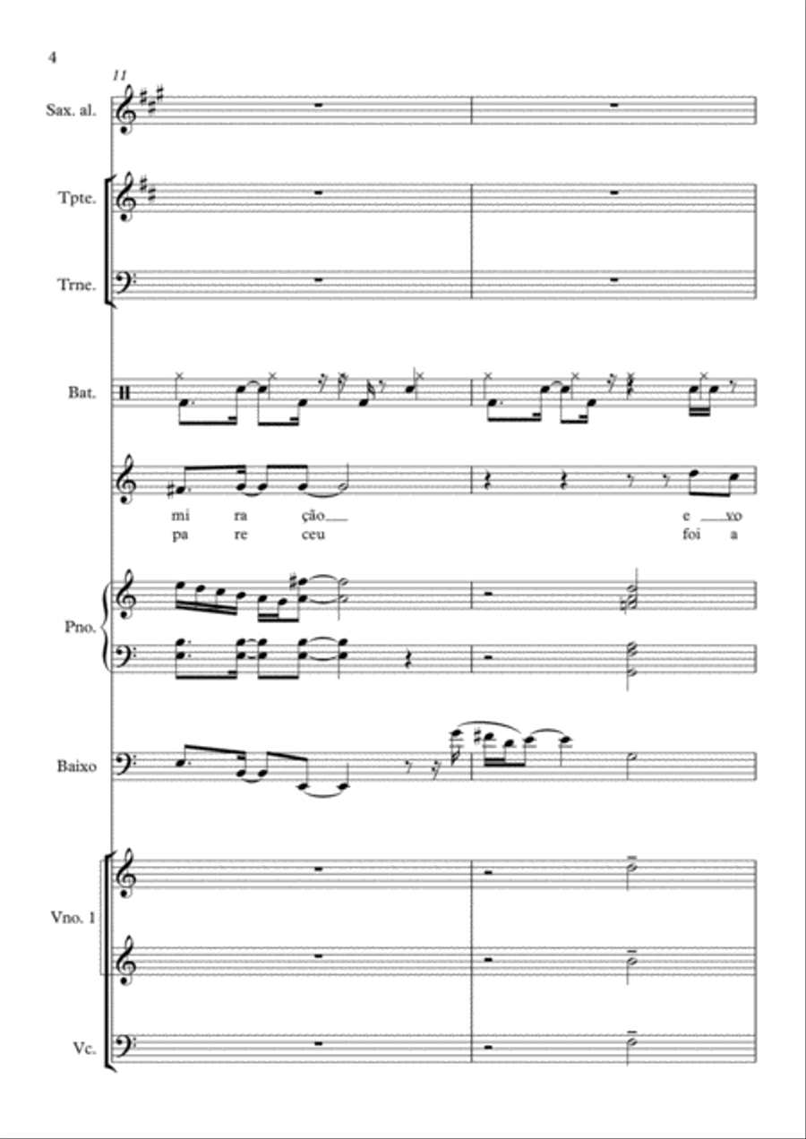 Casamento com a Mão de Deus Piano, Vocal, Guitar scores gallery preview page 4