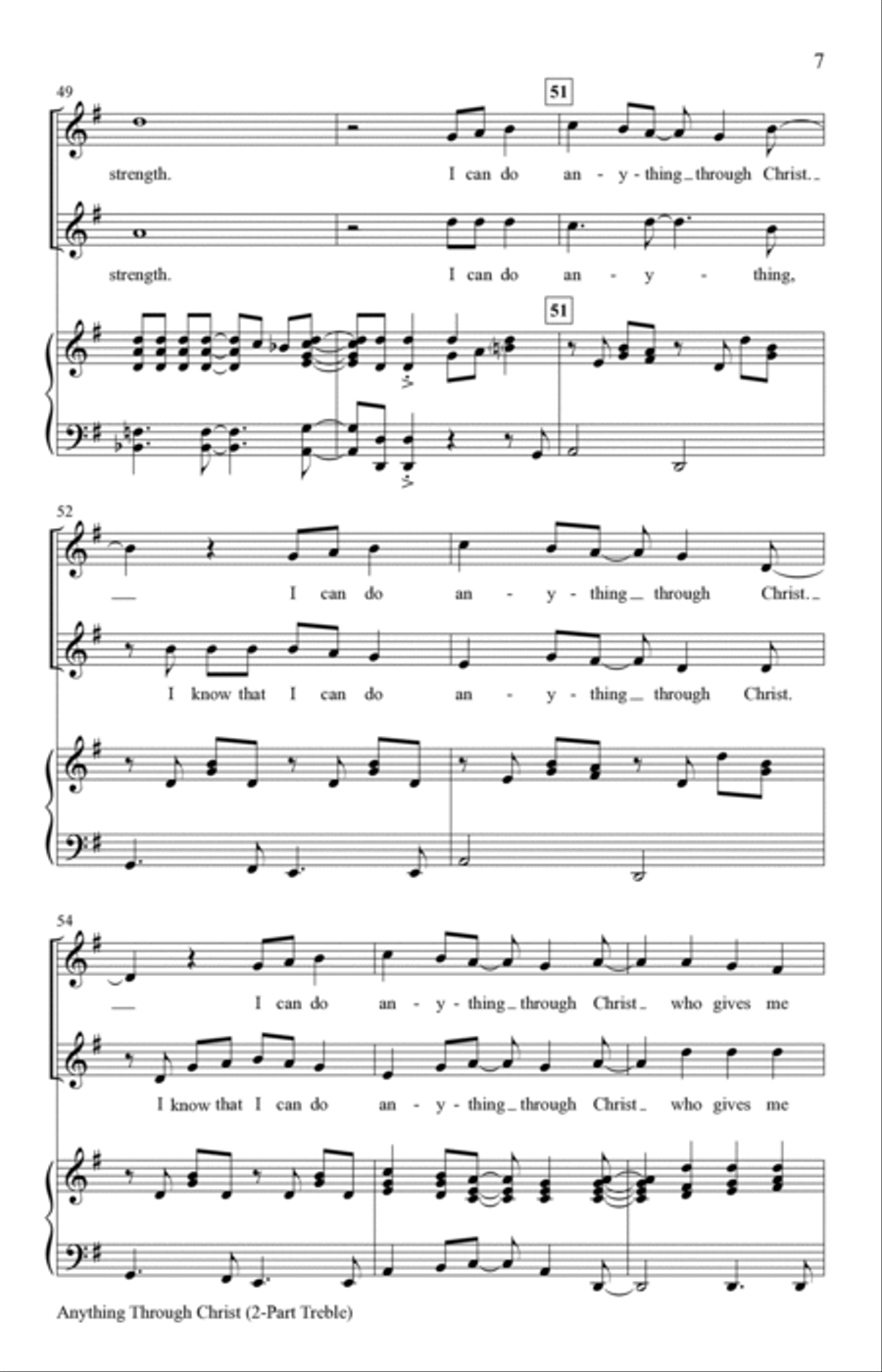 Anything Through Christ Unison Choir scores gallery preview page 7