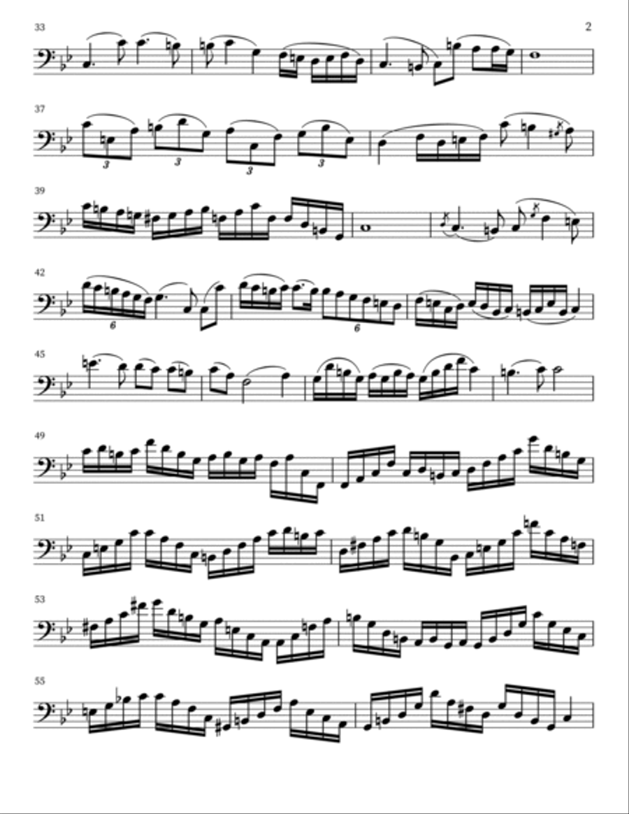 Cello Sonata in Bb Major Op. 2 Cello Solo scores gallery preview page 2