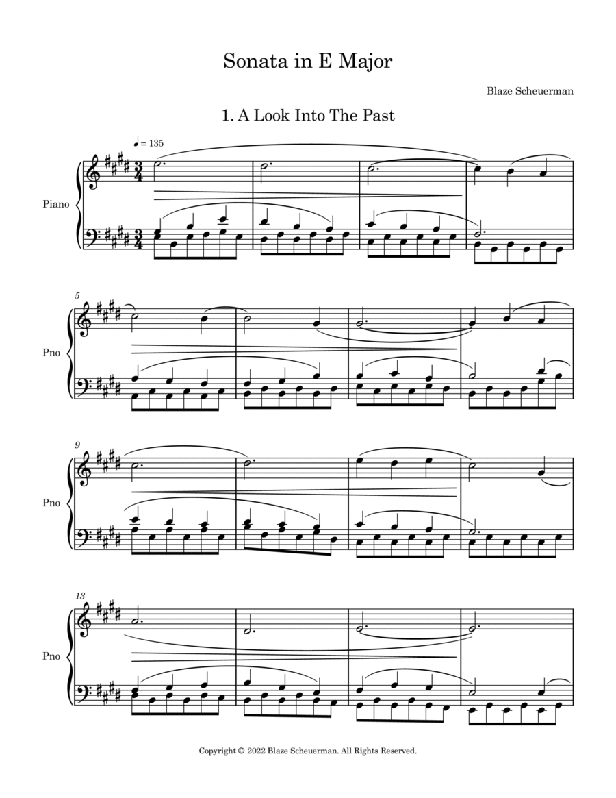 A Look Into The Past Piano Solo scores gallery preview page 1