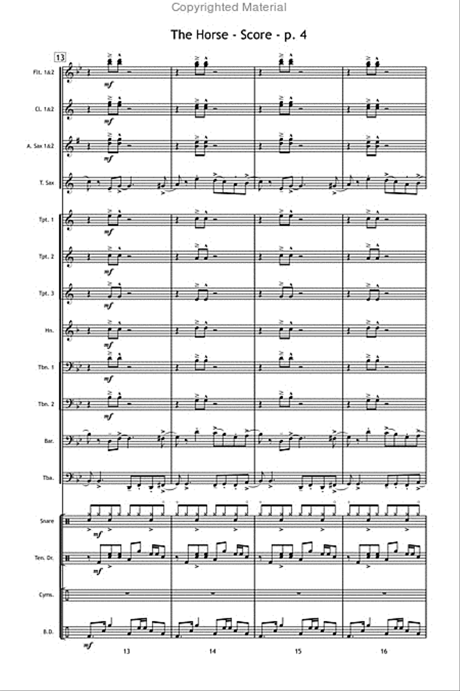 The Horse The Horse Marching Band scores gallery preview page 5