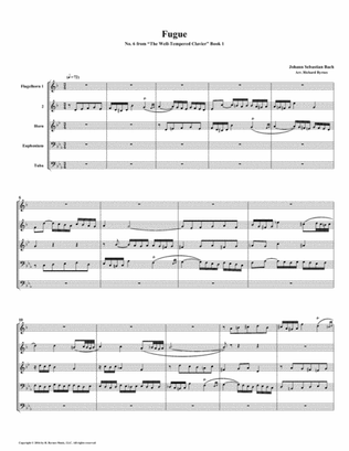 Fugue 06 from Well-Tempered Clavier, Book 1 (Conical Brass Quintet)