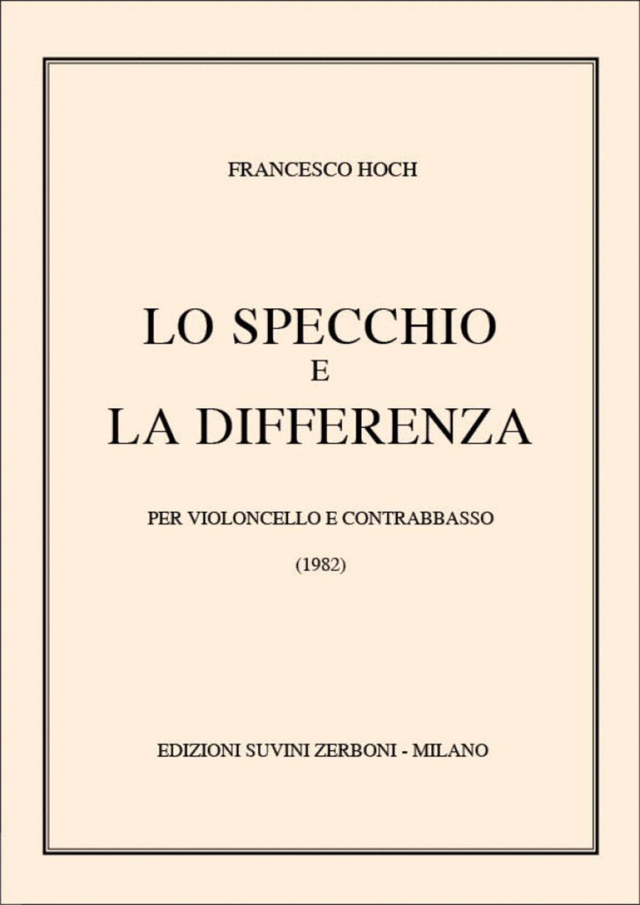 Lo Specchio E La Differenza Cello scores gallery preview page 1