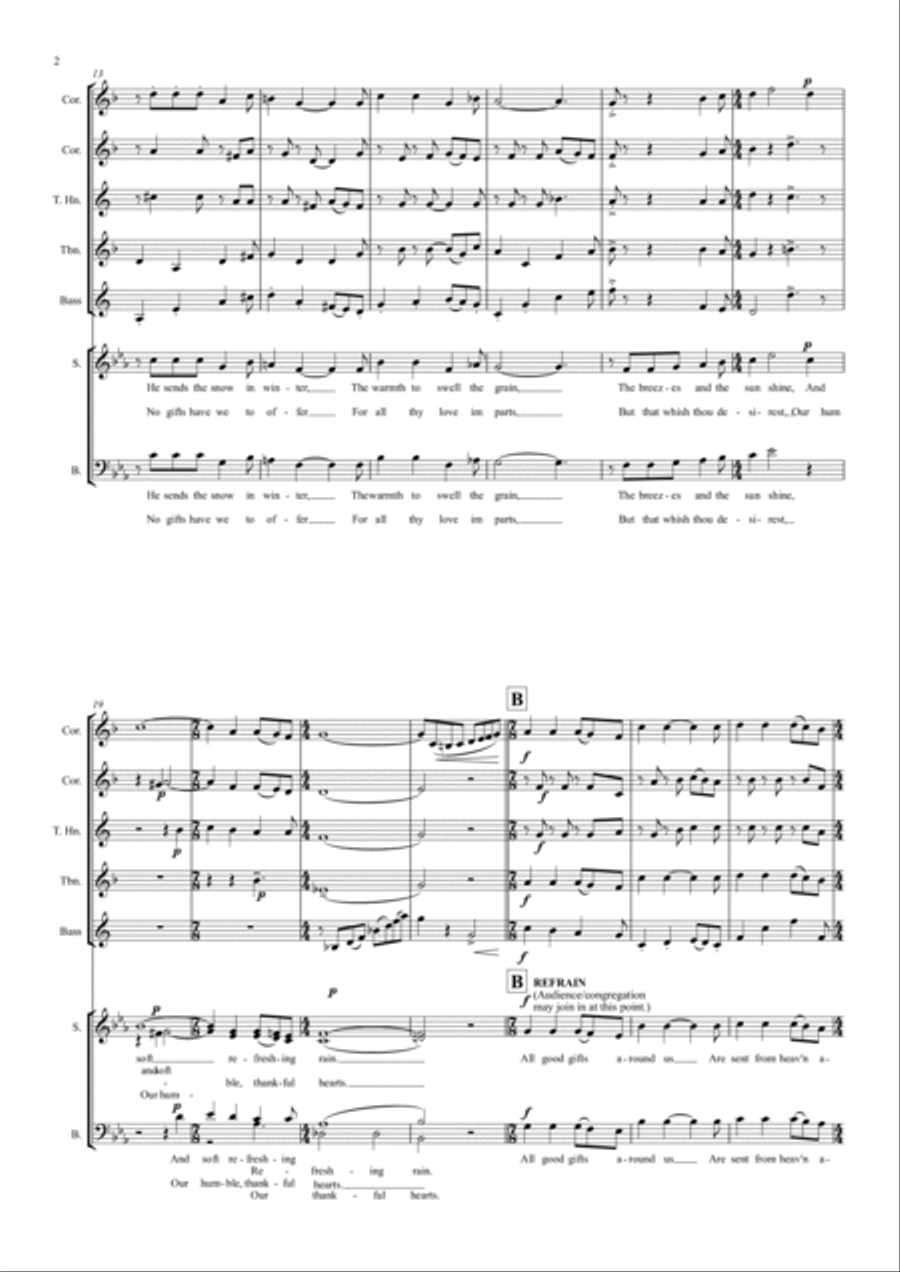All Good Gifts (brass version) 4-Part scores gallery preview page 2