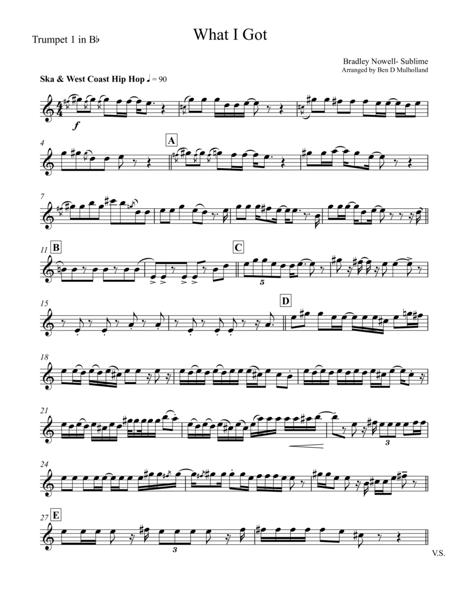 What I Got Brass Ensemble scores gallery preview page 1