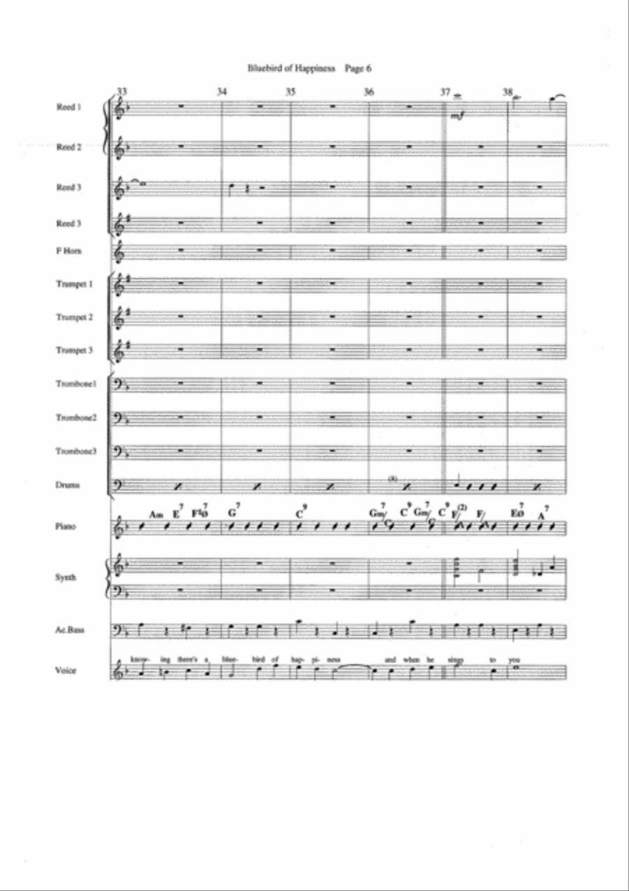 Bluebird Of Happiness Bluebird Of Happiness Jazz Ensemble scores gallery preview page 6