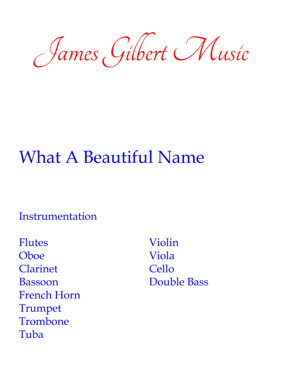 What A Beautiful Name Full Orchestra scores gallery preview page 1