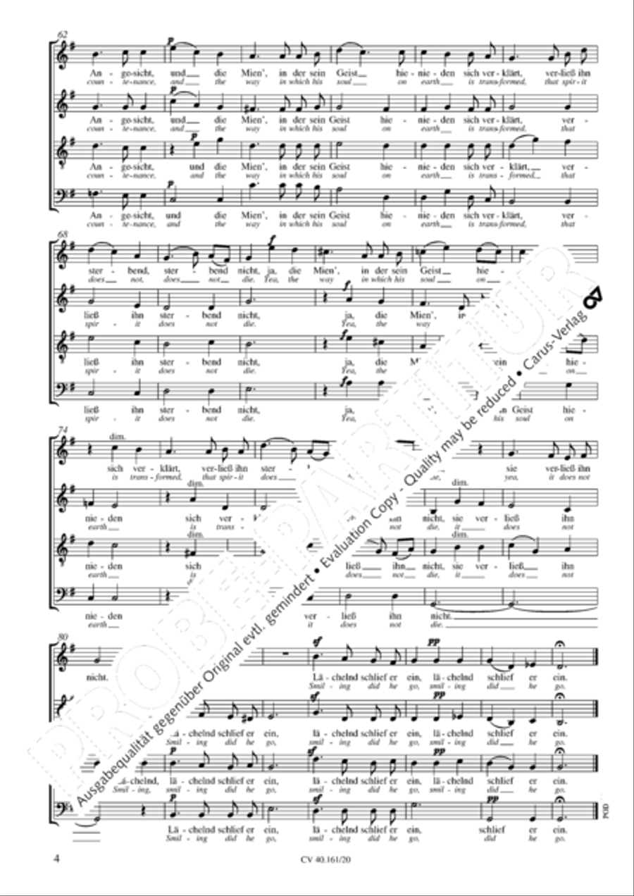 Have you seen him hov'ring near (Trauergesang) 4-Part scores gallery preview page 5