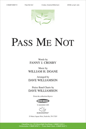 Book cover for Pass Me Not - Anthem