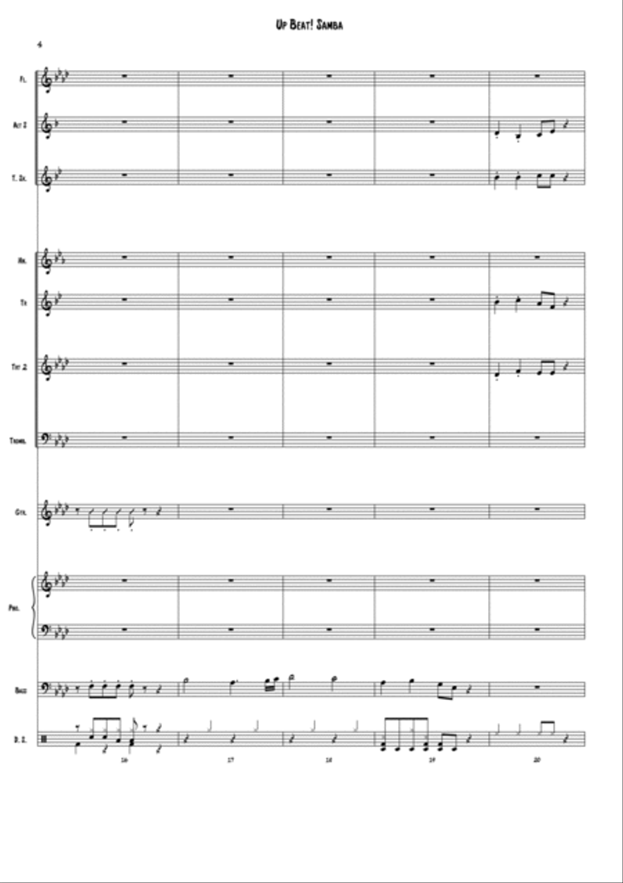 Up Beat! Samba Jazz Ensemble scores gallery preview page 4