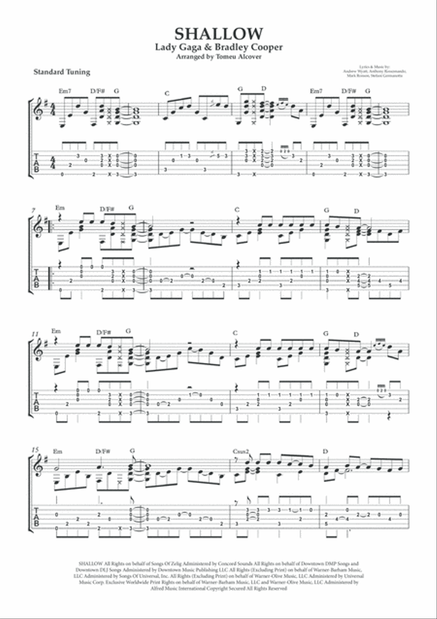 Shallow Electric Guitar scores gallery preview page 2