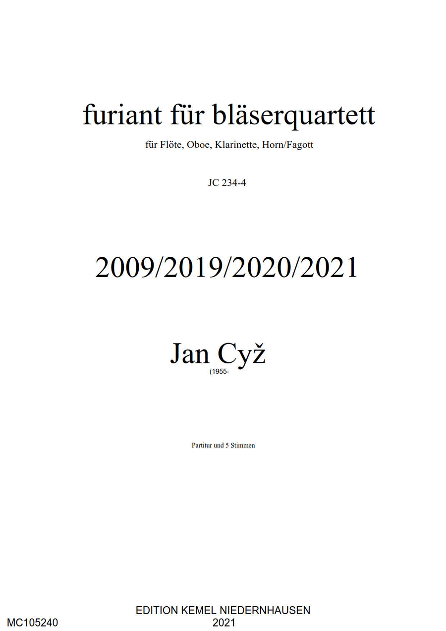 Furiant Woodwind Quartet scores gallery preview page 1