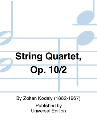 Book cover for String Quartet, Op. 10/2