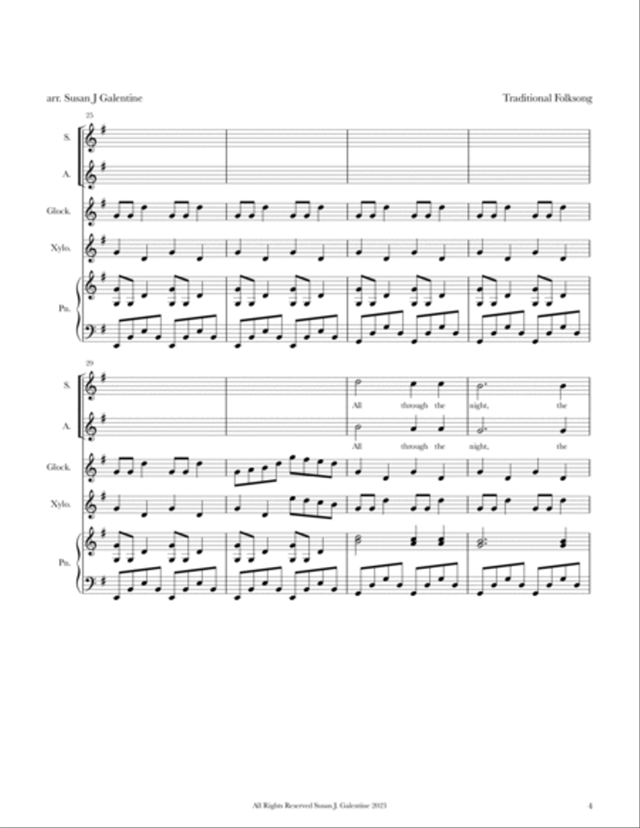 Night Song Percussion scores gallery preview page 4