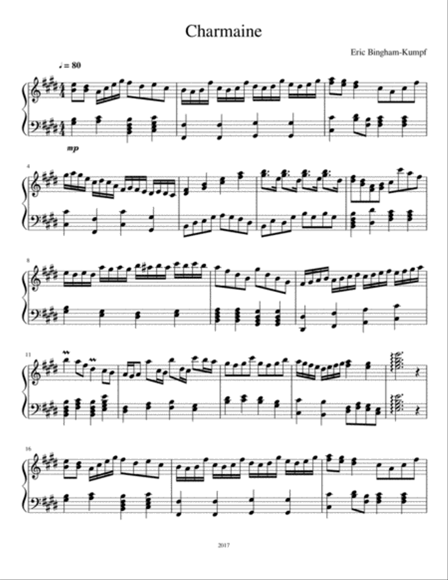 Charmaine Charmaine Piano Solo scores gallery preview page 1