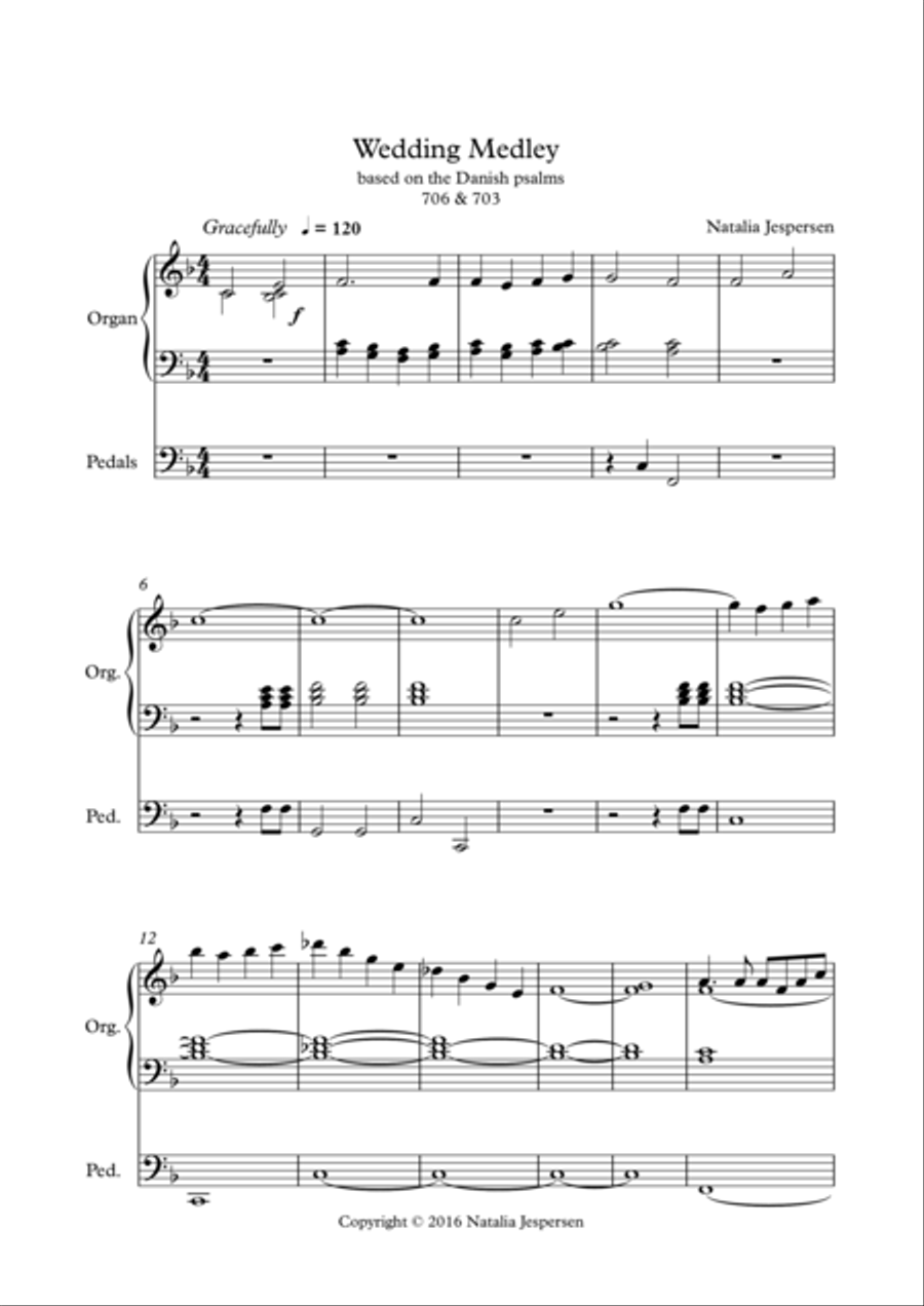 Wedding Medley Wedding Medley Organ Solo scores gallery preview page 2