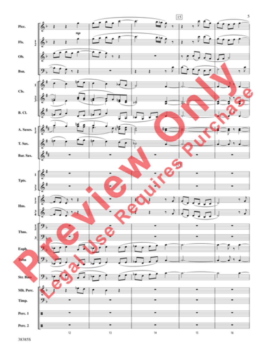 Fantasia on the Alleluia Hymn Concert Band scores gallery preview page 24
