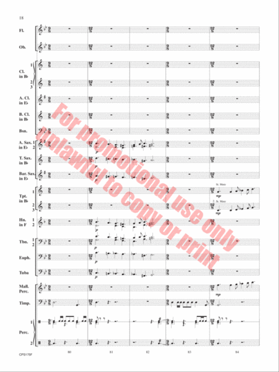 Aberystwyth Variants Aberystwyth Variants Concert Band scores gallery preview page 19