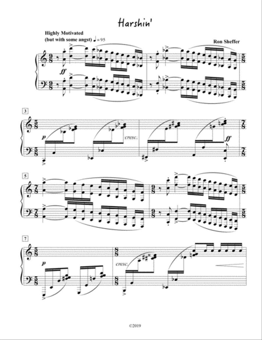Harshin' Piano Solo scores gallery preview page 3
