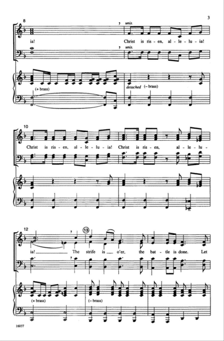 Christ Is Risen, Alleluia! 4-Part scores gallery preview page 3