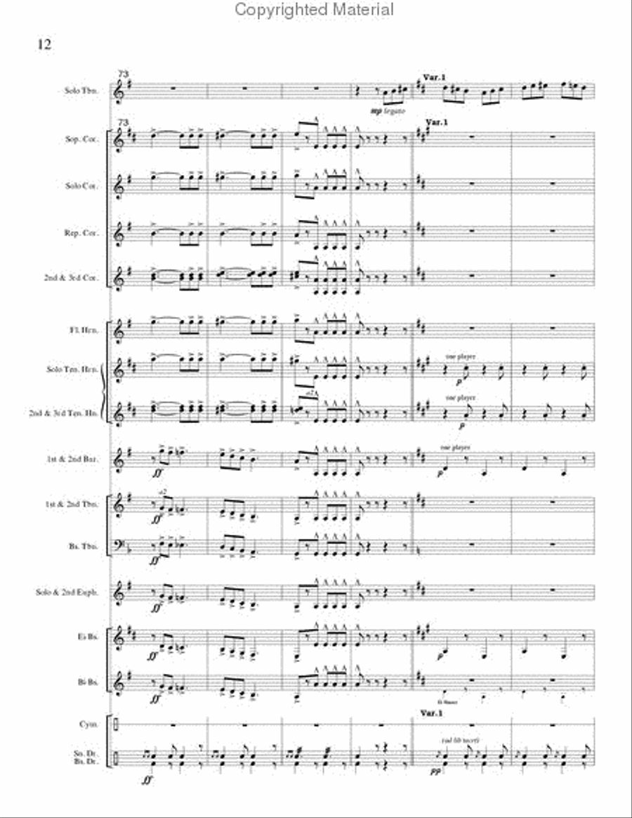 Seventy-Six Trombones (trombone and brass band) Brass Band scores gallery preview page 13