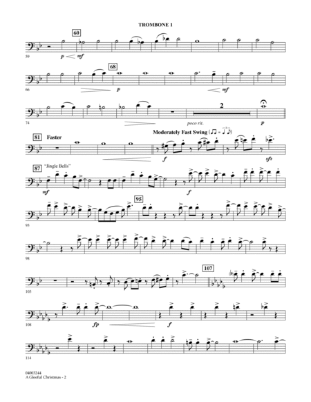 A Gleeful Christmas - Trombone 1