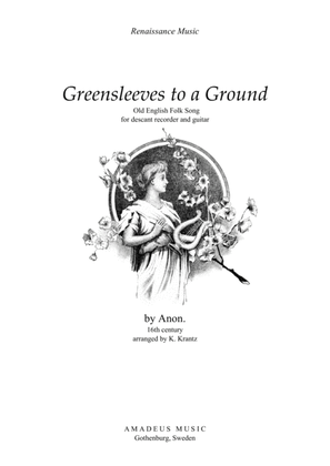 Book cover for Greensleeves variations for descant recorder and guitar