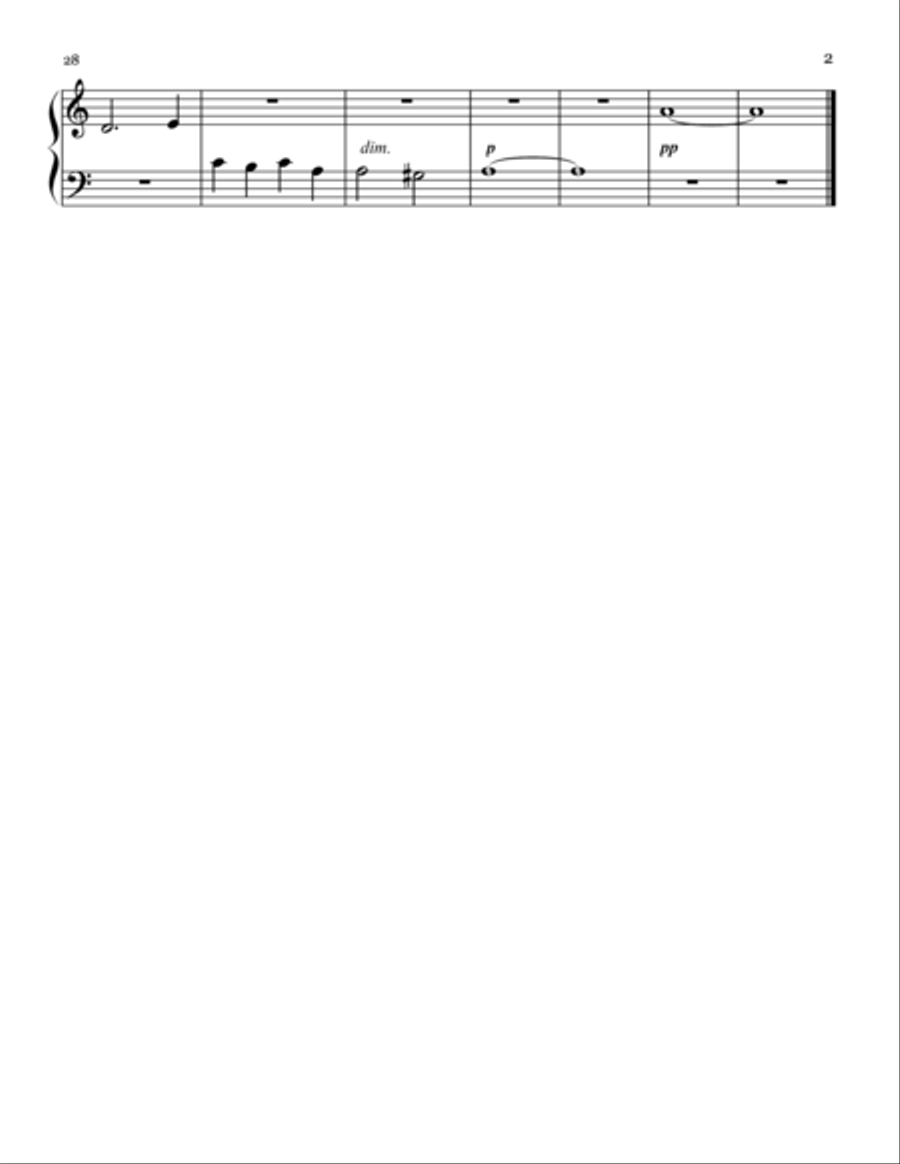 Pavane Op. 50, Gabriel Faure - piano duet Easy Piano scores gallery preview page 3