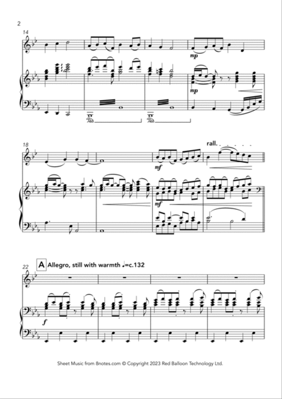 Easter Hymn (Jesus Christ is Risen Today) Horn scores gallery preview page 2
