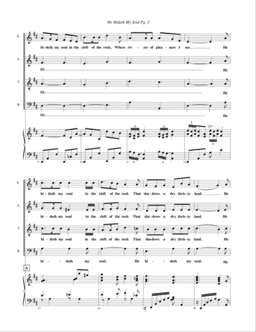 He Hideth My Soul--Octavo.pdf 4-Part scores gallery preview page 3
