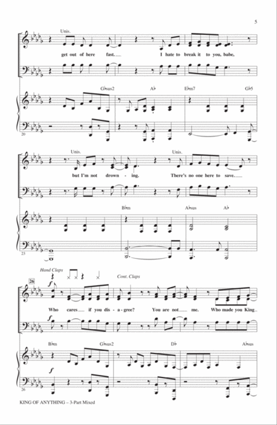 King Of Anything 3-Part scores gallery preview page 4