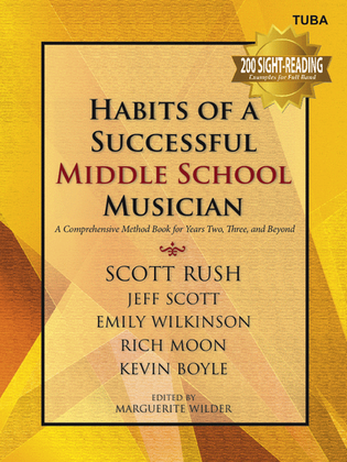 Book cover for Habits of a Successful Middle School Musician - Tuba